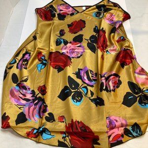 SEXY SILK NIGHT DRESS FLORAL PRINT CAMI NEW SIZE 12